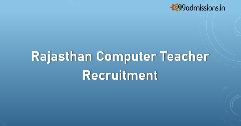 Rajasthan Computer Teacher Recruitment