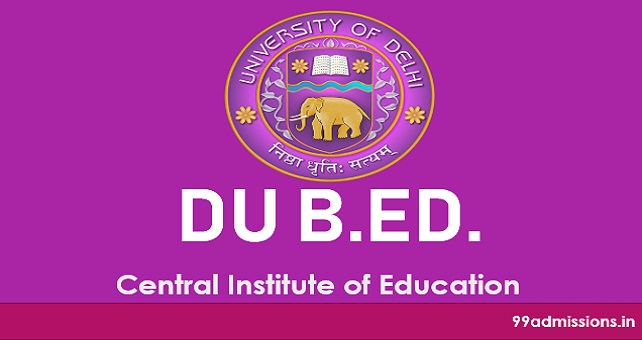 DU B.Ed 2021 Admission