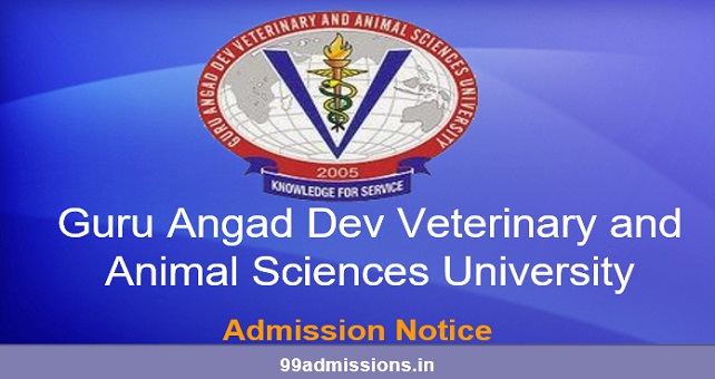 GADVASU Admission 2023-24 Guru Angad Dev Veterinary