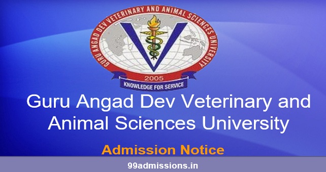 GADVASU Admission 2023-24 Guru Angad Dev Veterinary GADVASU Admission 2023-24 Guru Angad Dev Veterinary