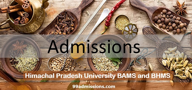 HPU BAMS and BHMS Admission 2020