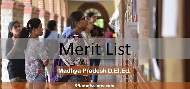 MP D.El.Ed Merit List