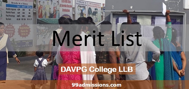 DAVPG College LLB Merit