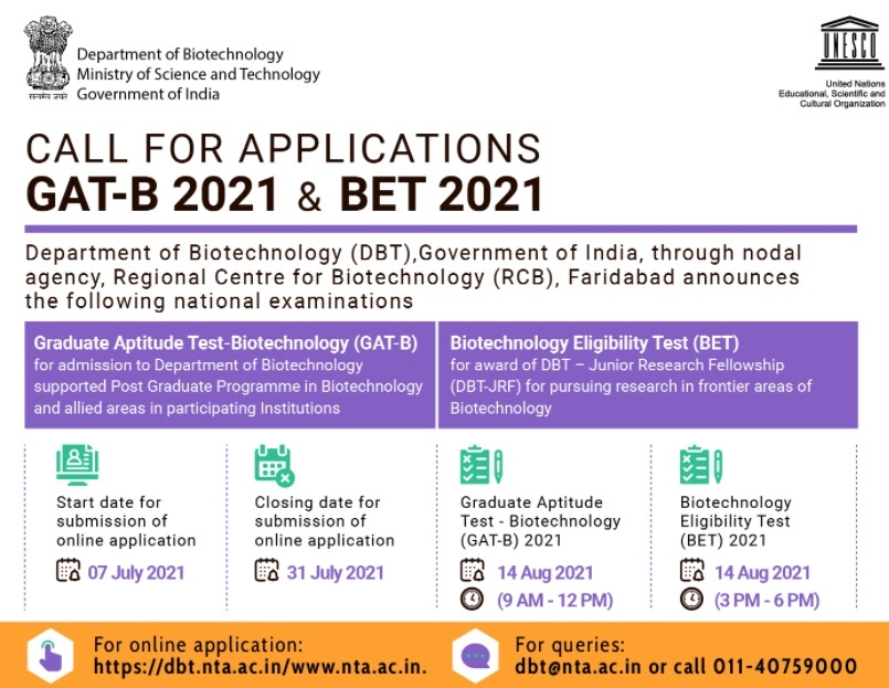 DBT JRF BET 2021