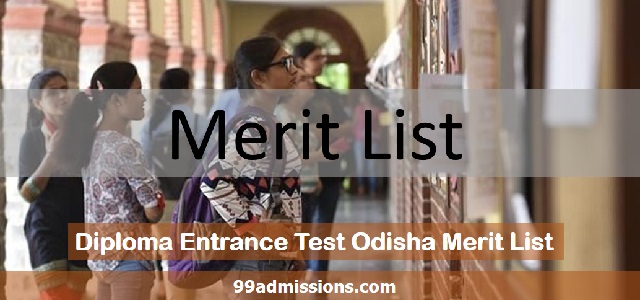 DET Odisha Merit List