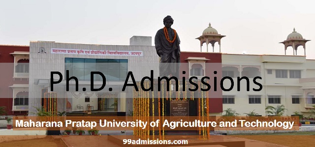 MPUAT Udaipur Ph.D Admission