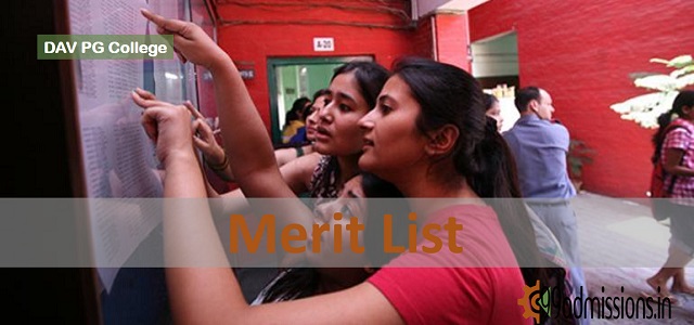 DAVPG College Merit List