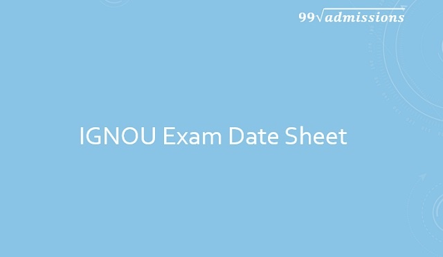 IGNOU Exam Date Sheet