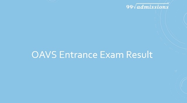 OAVS Entrance Exam Result