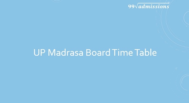 UP Madrasa Time Table