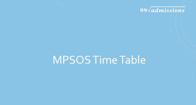 MPSOS Time Table