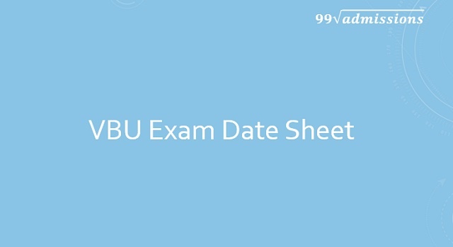 VBU Exam Date Sheet