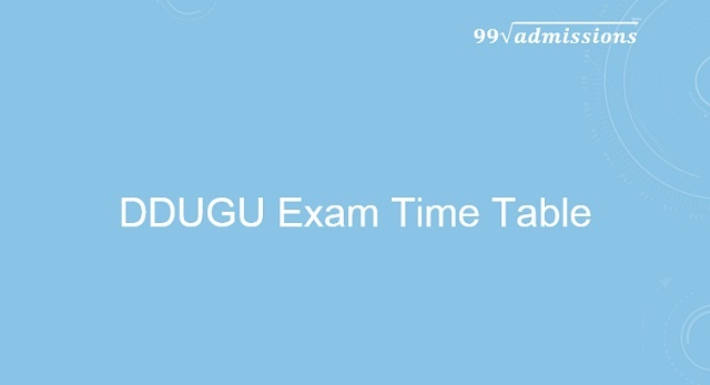 DDUGU Time Table