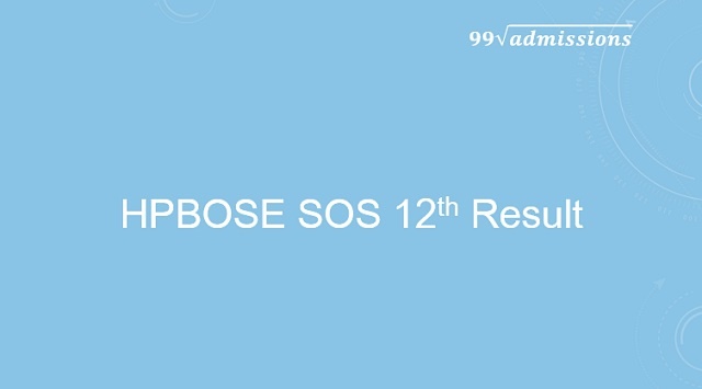 HPBOSE SOS 12th Result