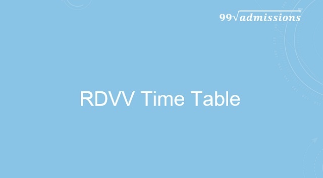 RDVV Time Table