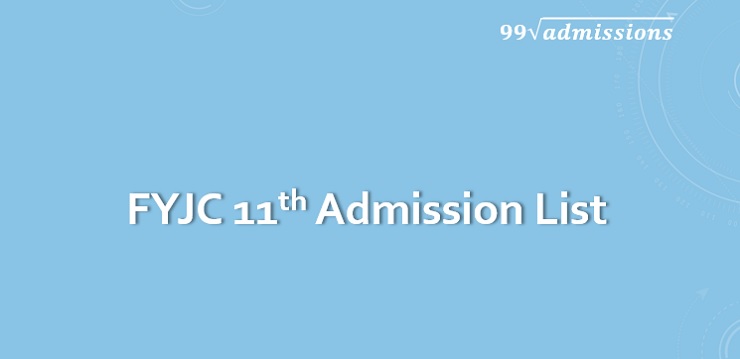 FYJC 11th Admission Merit List