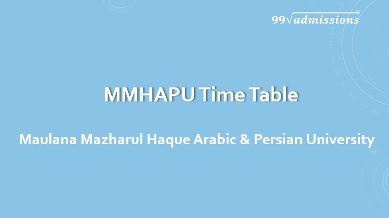 MMHAPU Exam Time Table