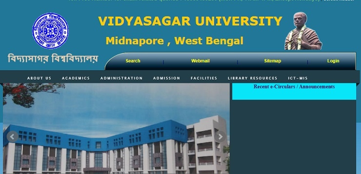 Vidyasagar University Exam Routine