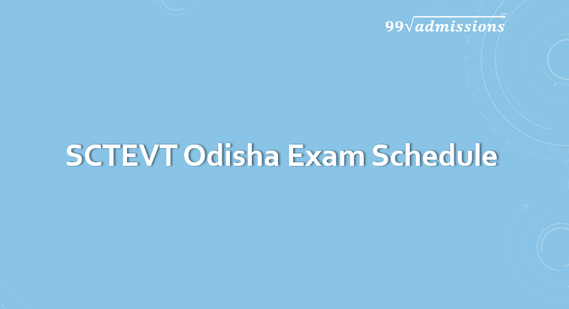 SCTEVT Odisha Exam Schedule