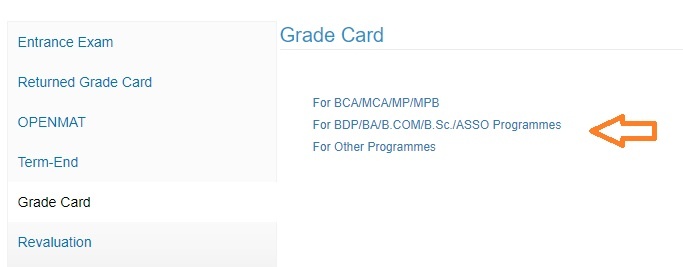 IGNOU Grade Card 2022
