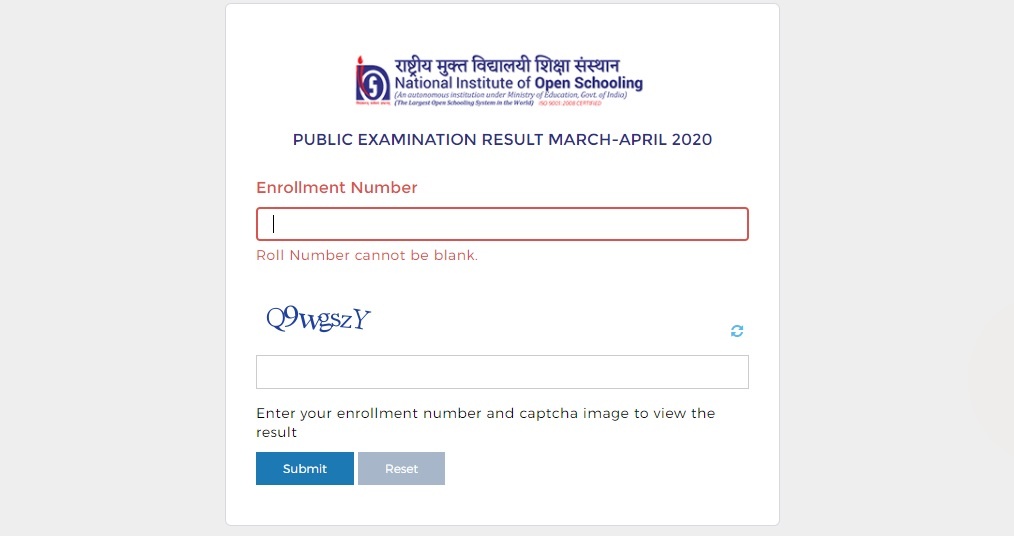 NIOS 12th Result 2022